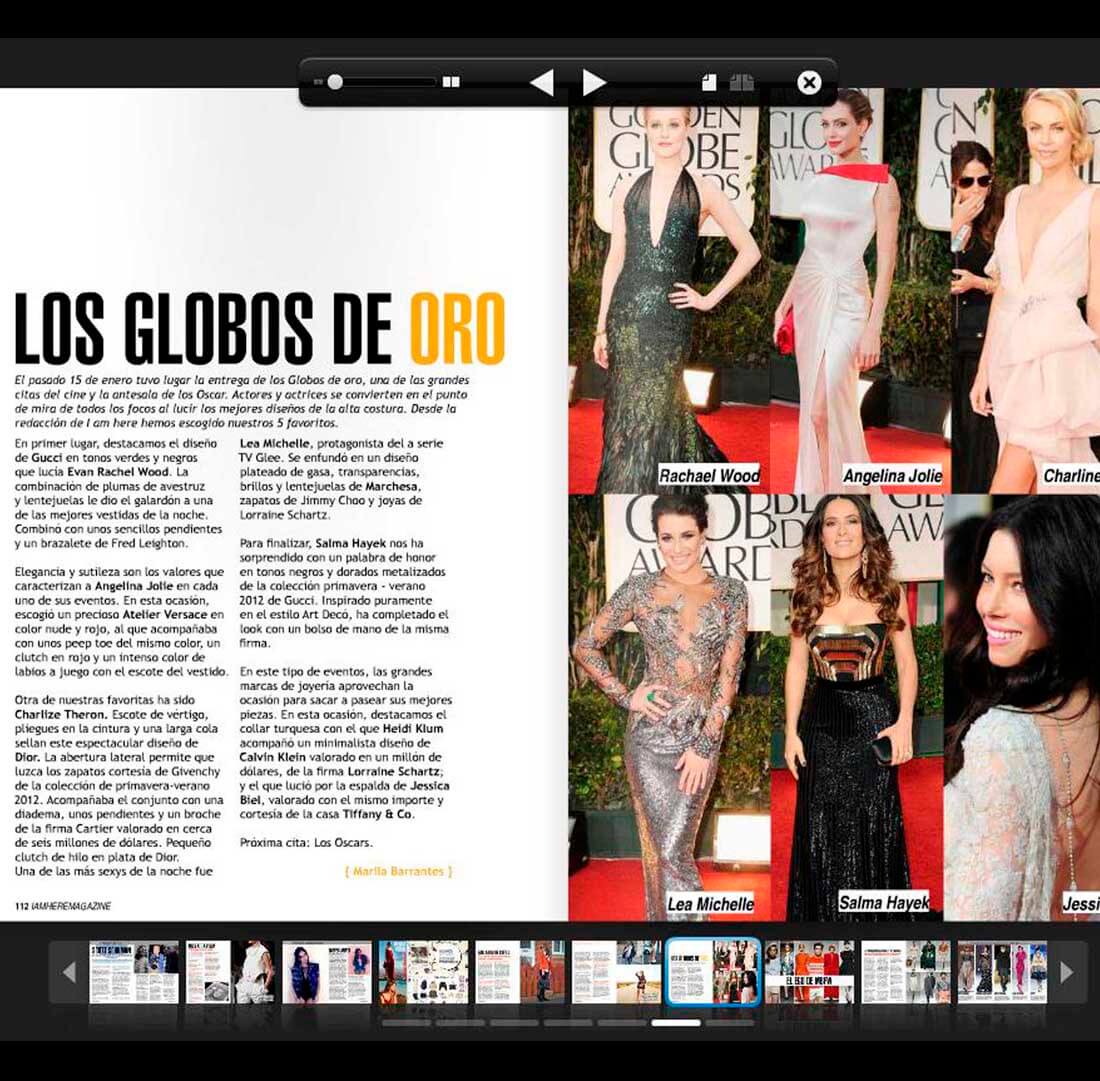 turismo, moda, viajes y lujo. revista i am here magazine. Globos de oro