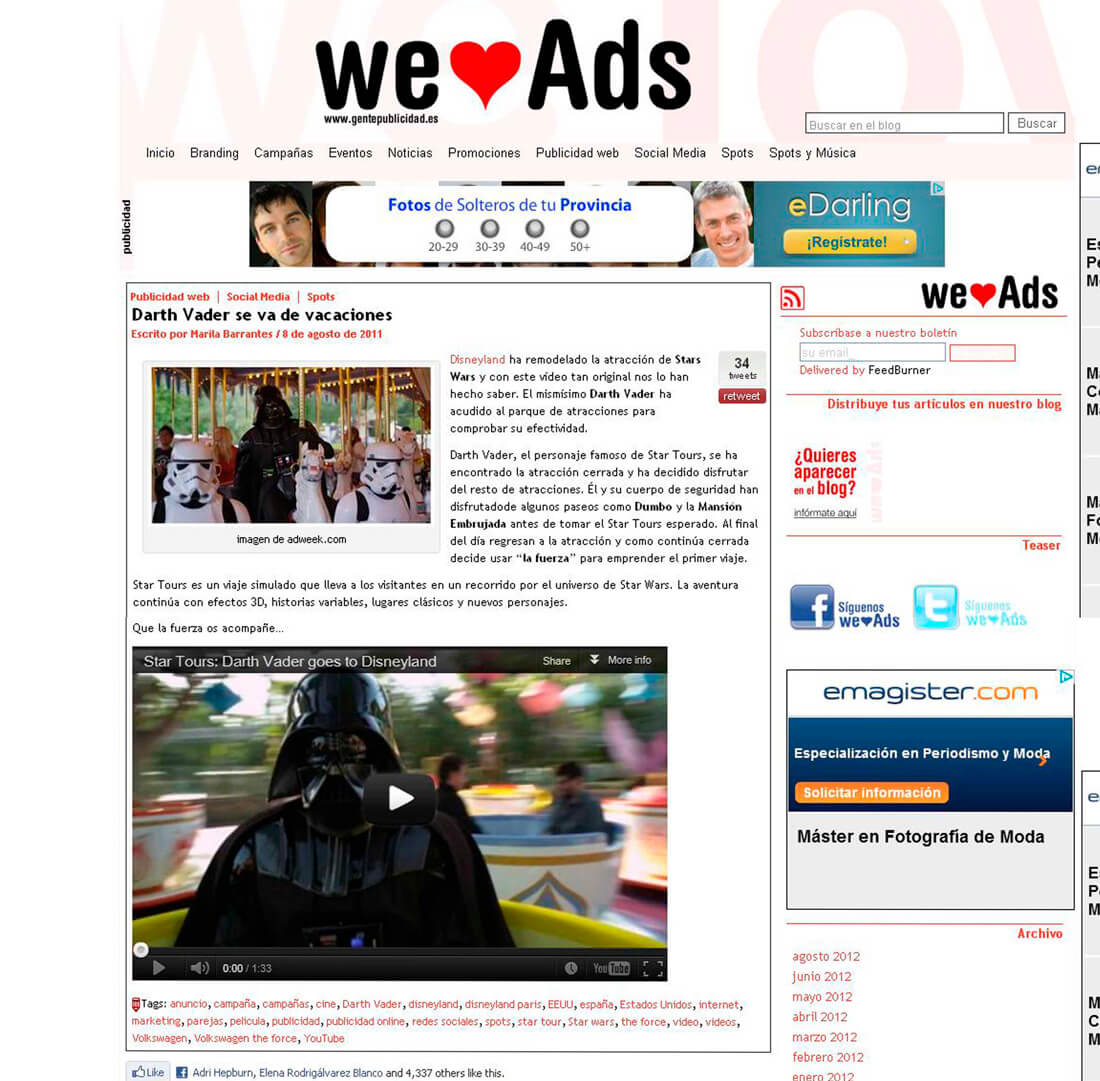 turismo, estilo de vida, lifestyle, moda, viajes y lujo. darth vader se va de vacaciones